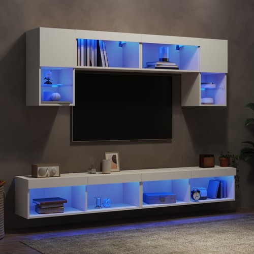Wohnwand mit led beleuchtung - wohnwand, led-beleuchtung