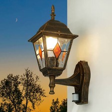 Sensor Wand Außen Leuchte Lampe mit Bewegungsmelder in antik rustikal Hof Garten