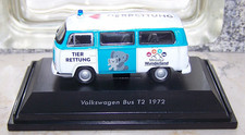VW T2 Bus von 1972  mehrfarbig  " Tierrettung "           Welly Nr : 73112P