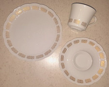 K&A Krautheim ♥ Selb Bavaria Germany ♥ Rialto Goldbordüre ♥ 1x Kaffeegedeck 4/4