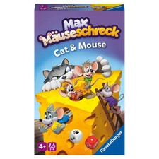 Ravensburger 22466 - Max Mäuseschreck- Kompaktes Katz & Maus Spiel für Kinder ab