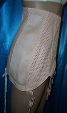 RAR Vintage Schnürkorsett hoher Schnür Hüfthalter rosa 62 Straps Mieder NEU (m62