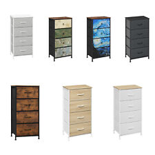 Kommode schmal Kommodenschrank mit 4 Schubladen Sideboard Aufbewahrungskommode