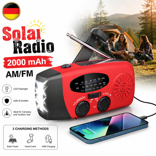 Kurbelradio notfall solar - kurbelradio,