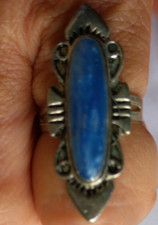 Ring mit blauem Stein - silberfarben - guter Zustand!