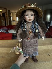 Porzellan Puppe Mädchen Mit