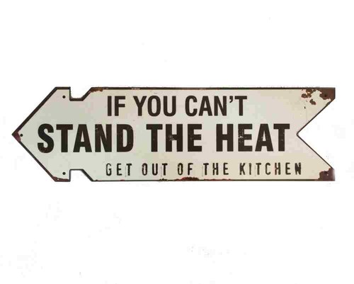 Blechschild get out of - get,