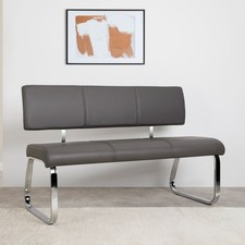 Esszimmerbank VILAS Kunstlederbank Grau