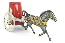 Marchesini ABM Blechspielzeug 🐎Pferd&Bottichwagen|1950er|Penny Toy