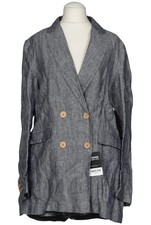 MANGO Anzug Damen Kostüm Set Zweiteiler Gr. S Leinen Marineblau #6t4taya