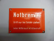 Notbremse Griff nur bei Gefahr