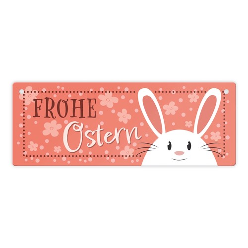 Frohe ostern metallschild mit - frohe,
