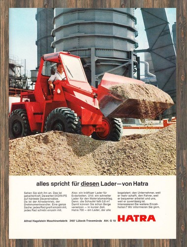 Hatra baumaschinen reklame - hatra,