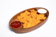 Premium Holz Chip und Dip