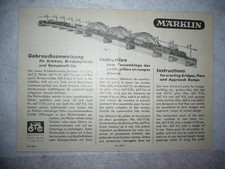 Märklin Anleitung für Brücken, Brückenpfeiler Rampen von 1950  Schnäppchen