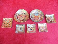 7 schöne, alte Schalen , Glas