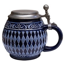 Bierkrug - Rauten Blau