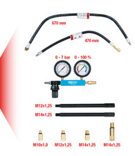 KS TOOLS Zylinder-Druckverlust-Tester, 9-tlg, Zylinderkopf oder Kopfdichtung