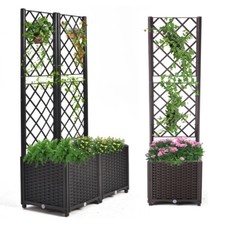 Spalier mit Pflanzkasten