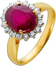 Rubin Ring Gold 585 14K roter