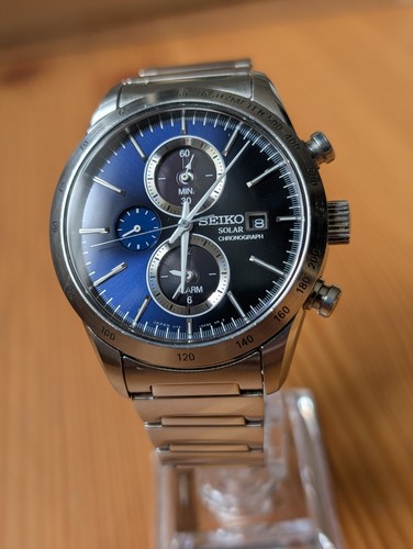 Seiko solar chronograph alarm - solar,