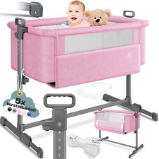 KESSER® 3in1 Kinderbett Babybett Beistellbett Zustellbett Matratze mit Rollen