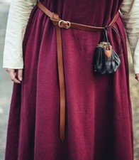 Mittelalter Wikinger LARP Ledergürtel schmal 2cm braun schwarz