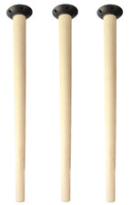 3x Tischbein Buche Holz schräg-stellbar Tischfuß Natur Bein Tisch 690 mm Set