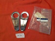 2x Mercedes SL R107 Vordersitz links Scharnierabdeckung Chrom 1079130428