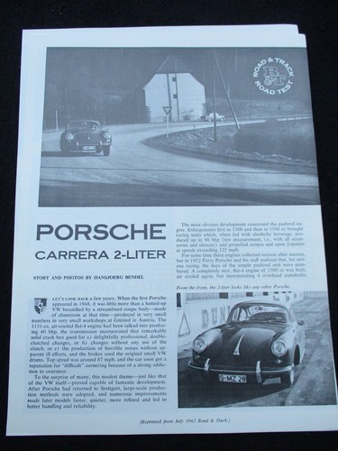 Porsche 356 carrera 7 1962 - porsche,