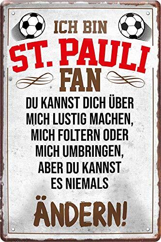 Blechschild fußball hier - blechschild,