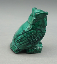 ECHTER MALACHIT Eule Uhu Kauz