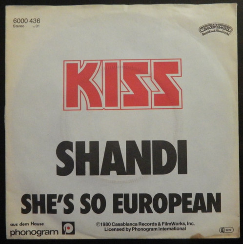Kiss shandi 1980 - 7" ,  shandi