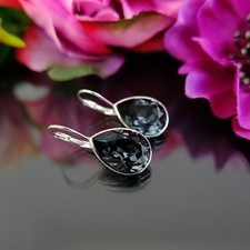 925 Silber Ohrringe Schwarz