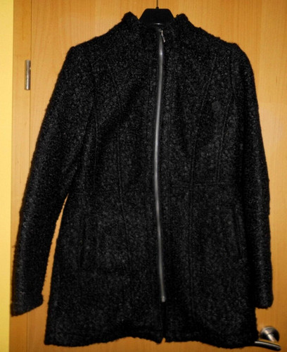 Boucle mantel schwarz - mantel,
