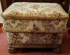 Hocker Sitzhocker Polsterhocker Fußhocker Beistellhocker mit Rollen Vintage