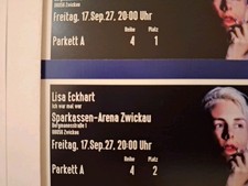 2 Tickets Lisa Eckhart 17.9.27 Zwickau Parkett A TOP-PLÄTZE 