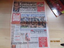 Originall Bild Zeitung Finale UEFA Pokal FC Schalke 04-Inter Mailand v.23.05.97