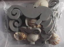 Streu-Deko Seepferdchen Grau