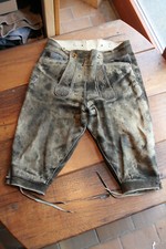 Schöne sehr weiche gestickte vintage Rehlederhose - eine H 48/50 und D 42 !