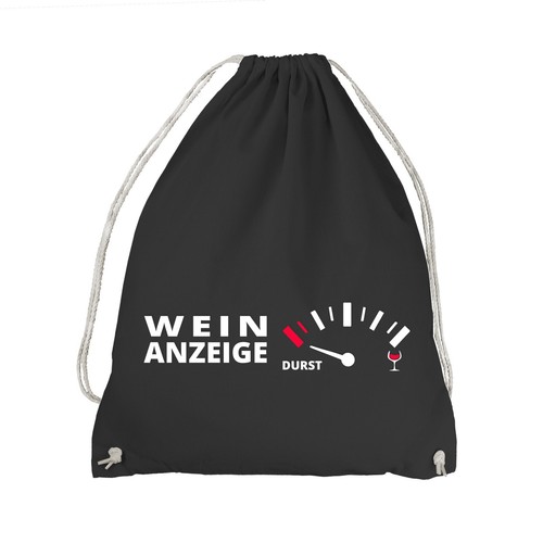 Wein anzeige durst turnbeutel - wein,