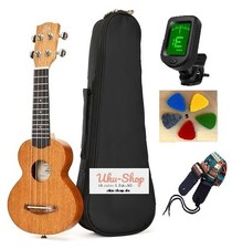 Sopranino Ukulele 17" *NEU* massive Mahagoni Decke + Zubehör