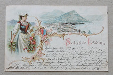 orig. AK Lugano Tessin /  Litho /gel.1898