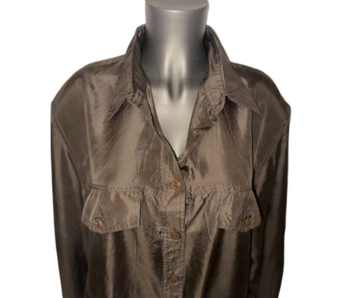 Damen seidenbluse braun 46 - damen, gr.