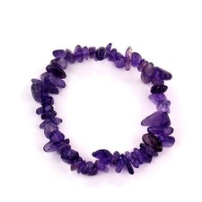 Amethyst Armband flexibel Trommelstein - Splitter - Armband AA - Qualität