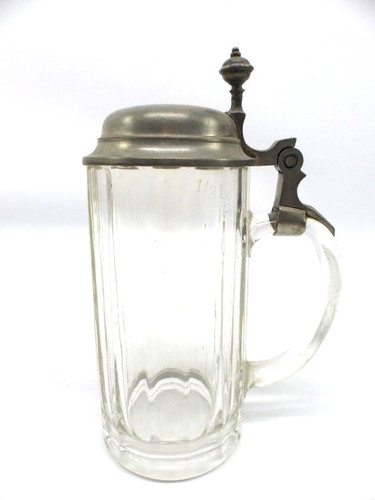 Historismus bierkrug glas 2 - bierkrug,