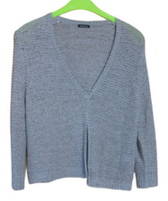 Bianca Cardigan Strickjacke Gr. 44 Grau Damen Oberteil Kurzjacke Lochmuster