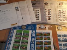 6 mal 10 Euro 925 er Silber Münzen BRD Post Ausgaben Numisblätter komplett 2003