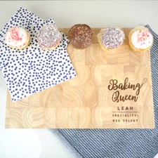 Personalisiertes Backen Königin Servieren Kuchenbrett Groß Kuchenständer Küche Mama Geschenke