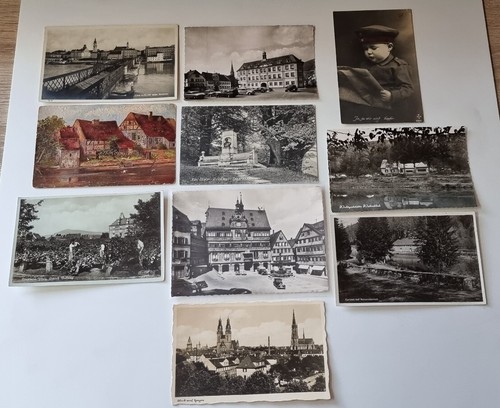 10x alte postkarten karten - 10x,